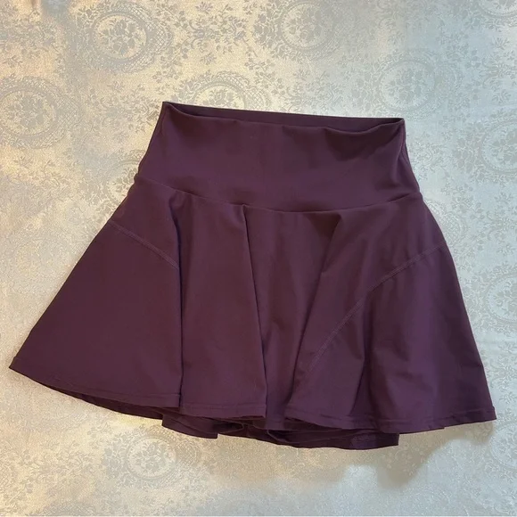 Popflex Burgundy Athletic Skirt - Picture 2 of 5